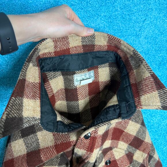 Vintage Gander Mountain Flannel Shirt Jacket Men’s L – Brown Tones - Picture 11 of 13